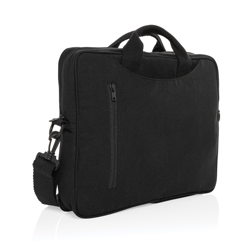 Torba na laptopa 15,4" AWARE™ Laluka, bawełna z recyklingu P054716X czarny