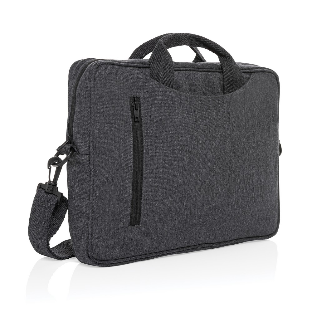 Torba na laptopa 15,4" AWARE™ Laluka, bawełna z recyklingu P054716X antracytowy