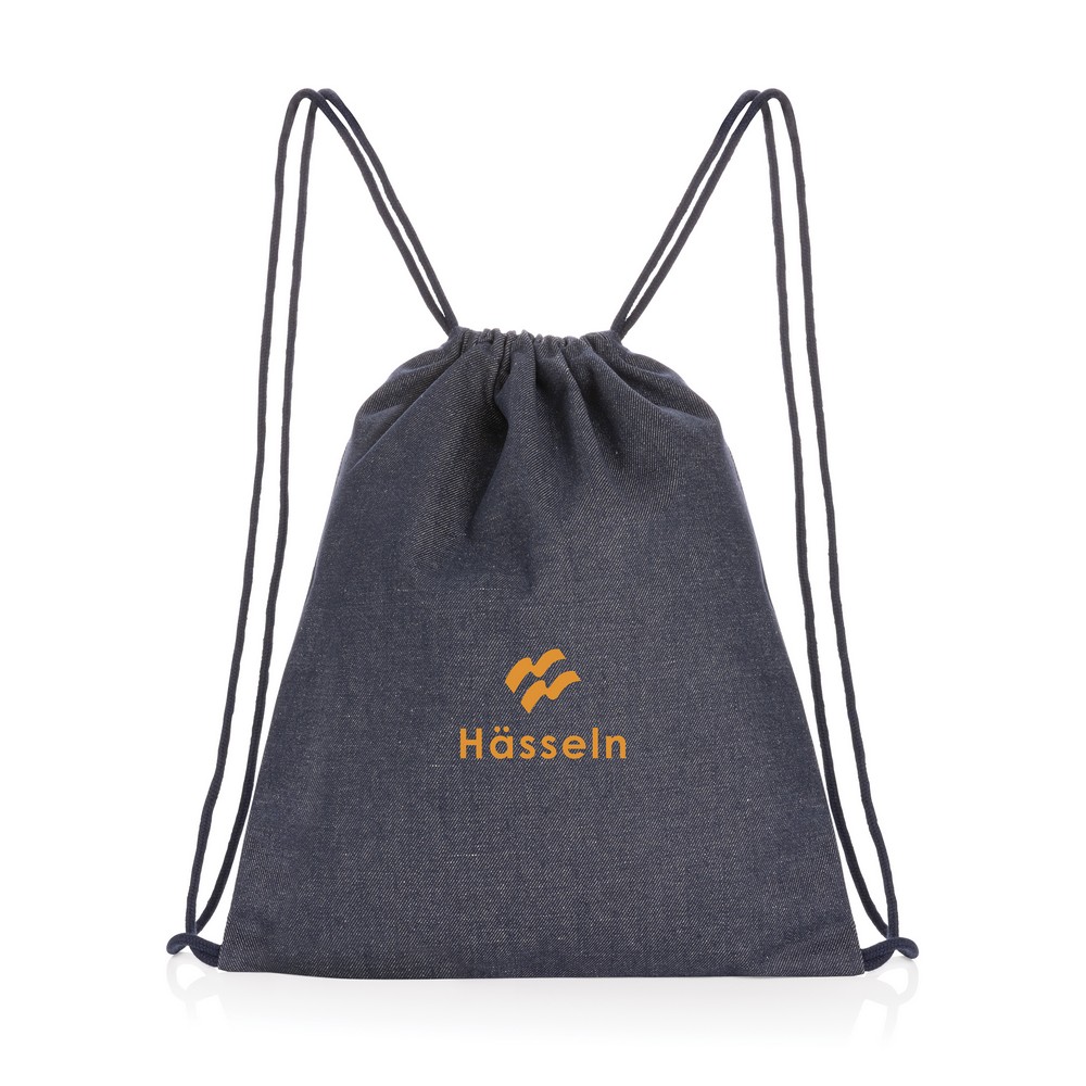 Worek ze sznurkiem Impact AWARE™, dżins z recyklingu P047422X