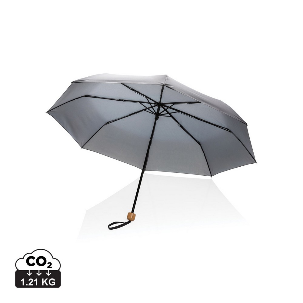 Mały bambusowy parasol 20.5" Impact AWARE™ rPET P010421X szary
