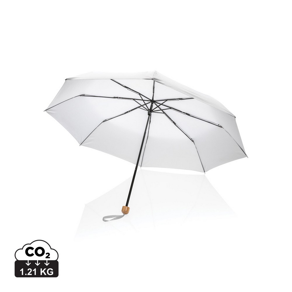 Mały bambusowy parasol 20.5" Impact AWARE™ rPET P010421X biały