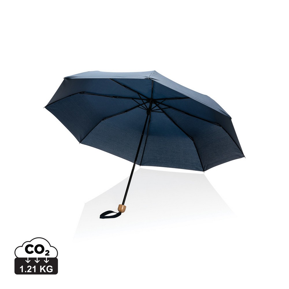 Mały bambusowy parasol 20.5" Impact AWARE™ rPET P010421X niebieski