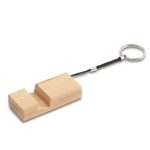 Bambusowy brelok z podstawką pod telefon P001537R