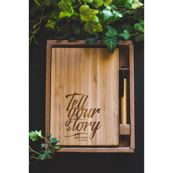 Zestaw bambusowy z notesem Lorca P001497R