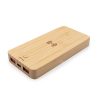 Bambusowy bezprzewodowy power bank 8000 mAh B'RIGHT, ładowarka bezprzewodowa 15W | Benson P051786X