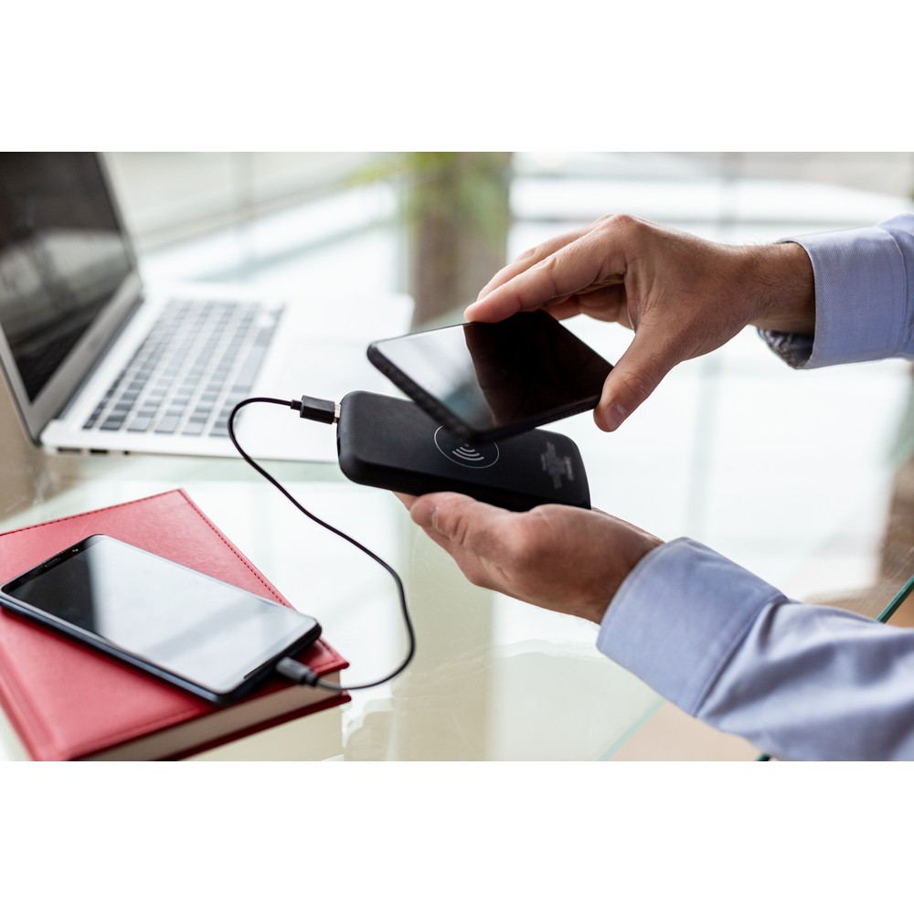 Bezprzewodowy power bank 8000 mAh Mauro Conti, ładowarka bezprzewodowa 5W | Eric P009938X