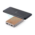 Bezprzewodowy power bank 5000 mAh ze słomy pszenicznej, ładowarka bezprzewodowa 5W P009950X