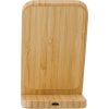 Bambusowa ładowarka bezprzewodowa 5W, stojak na telefon P010442X