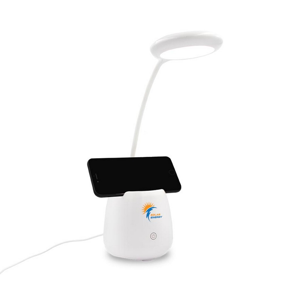 Lampka na biurko, głośnik bezprzewodowy 3W, stojak na telefon, pojemnik na przybory do pisania | Asar P038966X