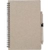 Notatnik ok. A5 ze słomy pszenicznej z długopisem P010256X jasnobrązowy