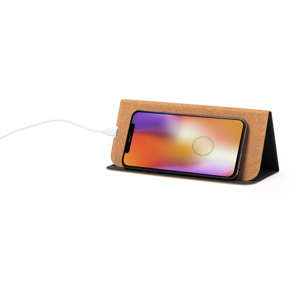 Korkowa podkładka pod mysz, ładowarka bezprzewodowa 5W, stojak na telefon P009307X