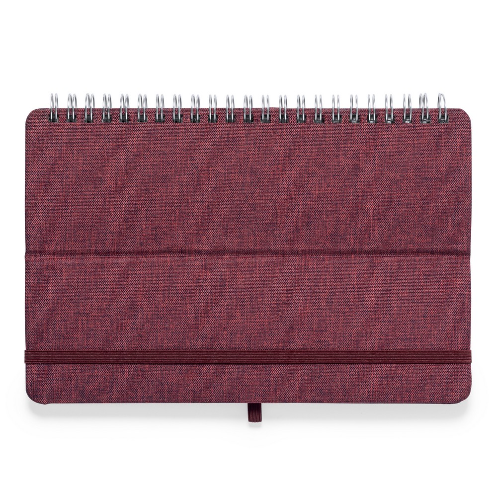 Notatnik RPET ok. A5, stojak na telefon, stojak na tablet P043764X czerwony