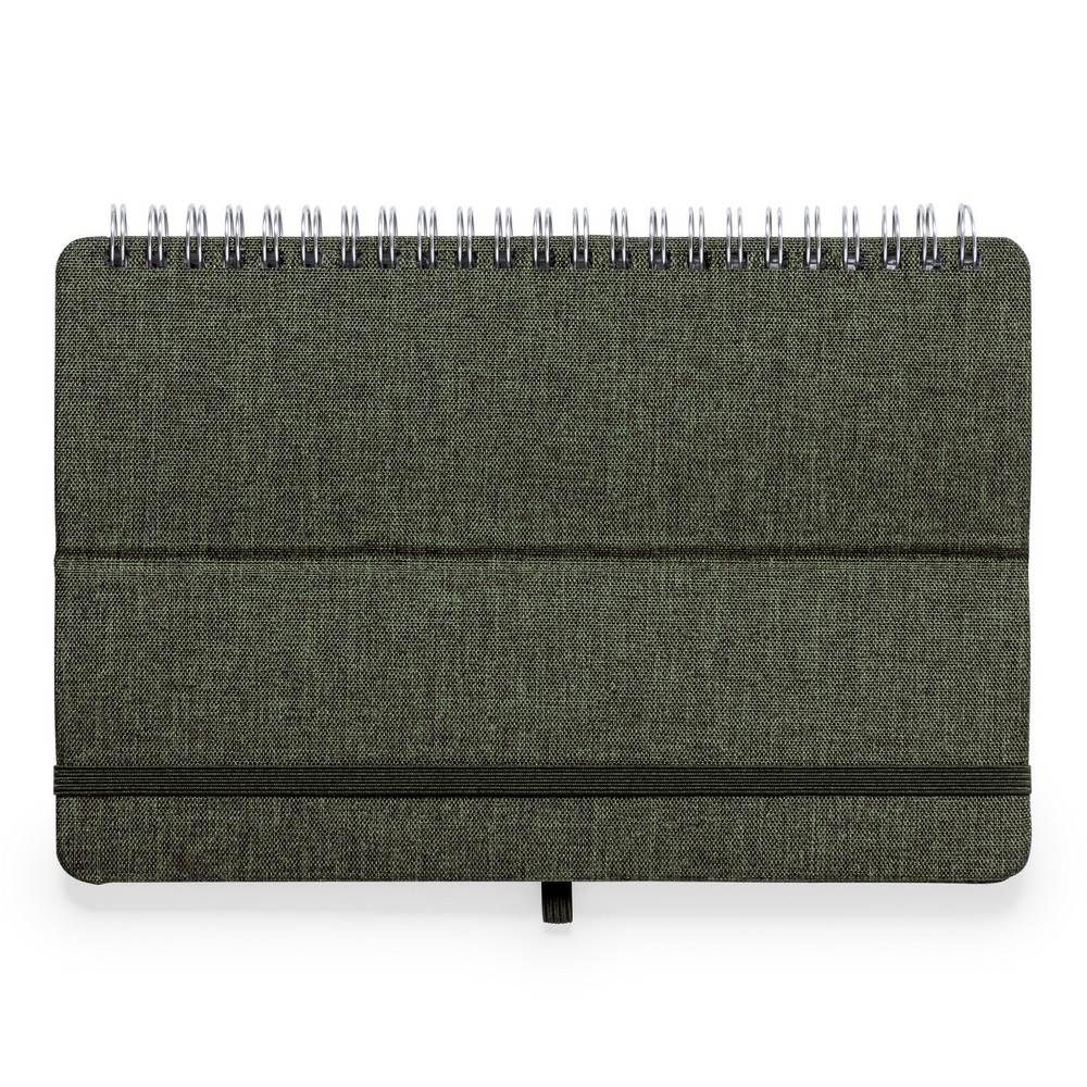 Notatnik RPET ok. A5, stojak na telefon, stojak na tablet P043764X zielony