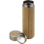 Bambusowy termos 420 ml, posiada sitko zatrzymujące fusy P009149X