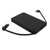 Power bank 5000 mAh ze zintegrowanymi kablami, adapter w komplecie | Presley P043742X czarny