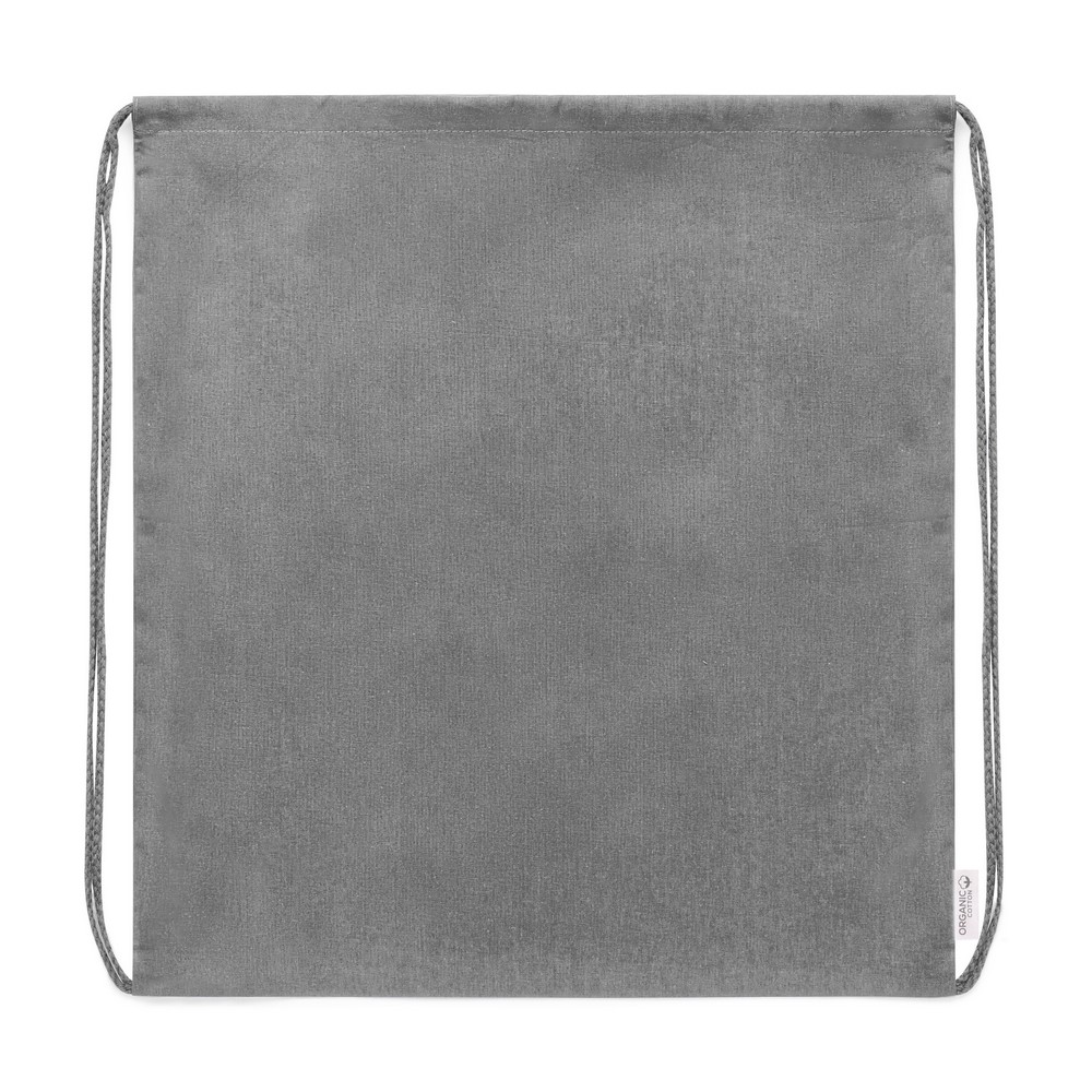 Worek ze sznurkiem z bawełny organicznej P047818X szary