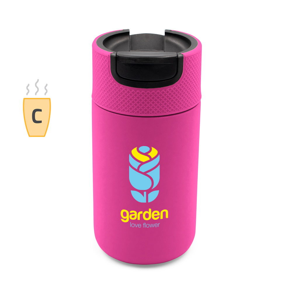 Kubek termiczny 400 ml | Raylee P051794X różowy