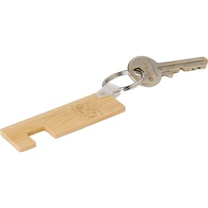 Bambusowy brelok do kluczy, stojak na telefon P052106X AX-V1173-16
