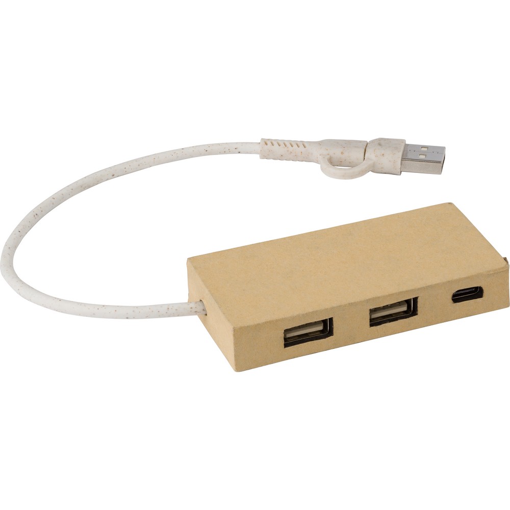Hub USB 2.0 z papieru z recyklingu P052262X AX-V1227-16