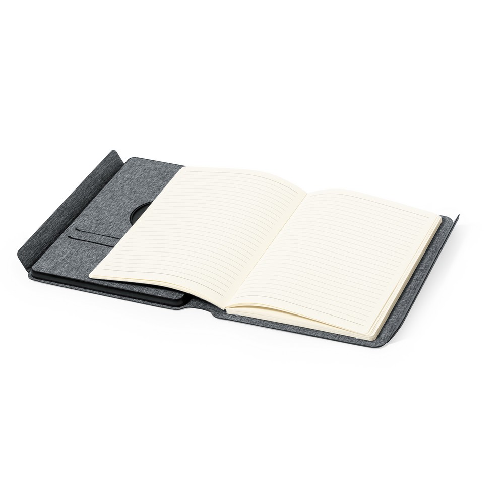 Wielofunkcyjny notatnik RPET A5, magnetyczna ładowarka bezprzewodowa 10W, power bank 5000 mAh P051816X