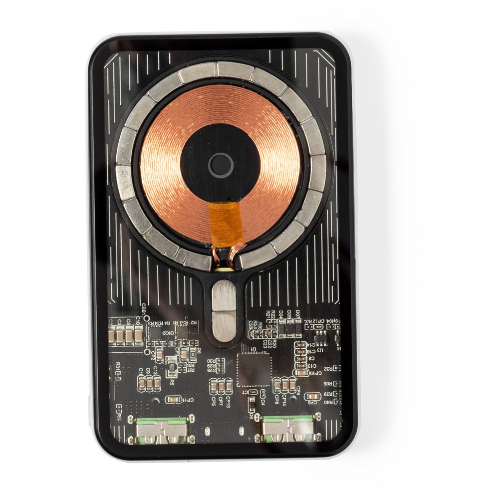 Magnetyczny bezprzewodowy power bank 5000 mAh, ładowarka bezprzewodowa 15W P051829X