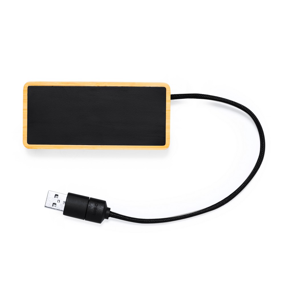 Bambusowy hub USB i USB-C P051833X