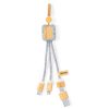 Kabel do ładowania z bambusa i filcu RPET, zawieszka P051837X