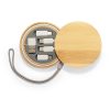 Kabel do ładowania i synchronizacji ze słomy pszenicznej, 3 adaptery w komplecie, bambusowe etui z zawieszką P051847X