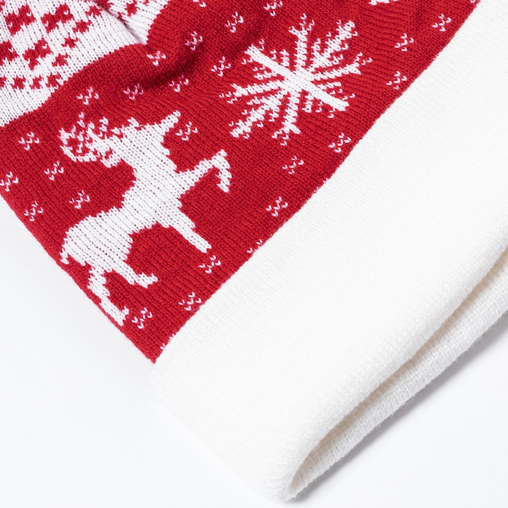 Czapka zimowa, świąteczny wzór P051812X