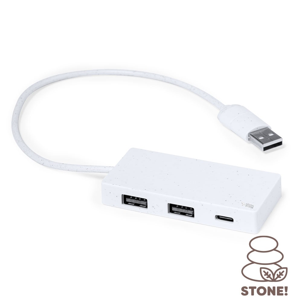 Hub USB i USB-C z ekstraktu z kamienia P054975X AX-V2004-02
