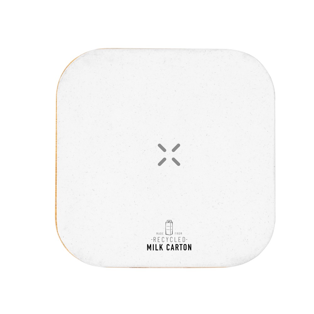Ładowarka bezprzewodowa 15W ze zrecyklingowanych kartoników po mleku P054976X