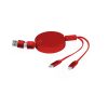 Zwijany kabel do ładowania i synchronizacji z aluminium z recyklingu P054982X czerwony