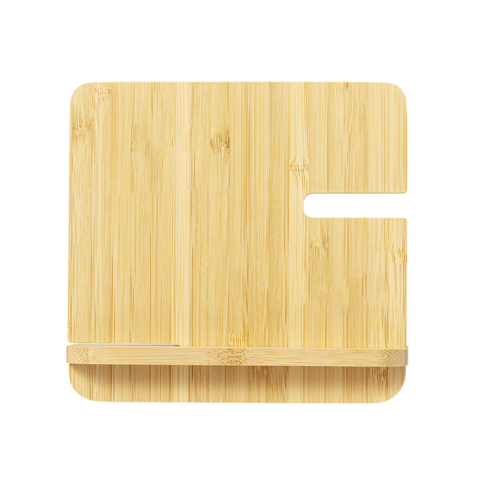 Bambusowa ładowarka bezprzewodowa 15W, 3 w 1, stojak na telefon P054987X