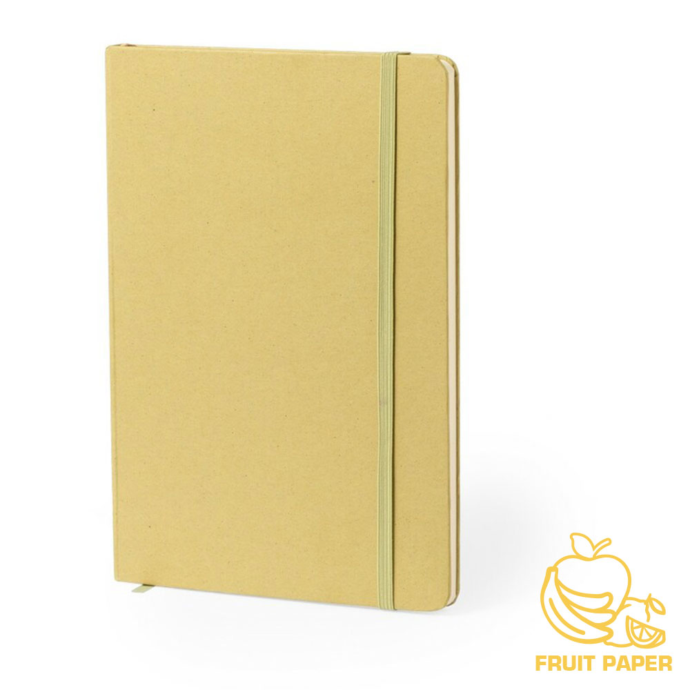 Notatnik A5 z kartonu z recyklingu i papieru z owoców P055004X limonkowy
