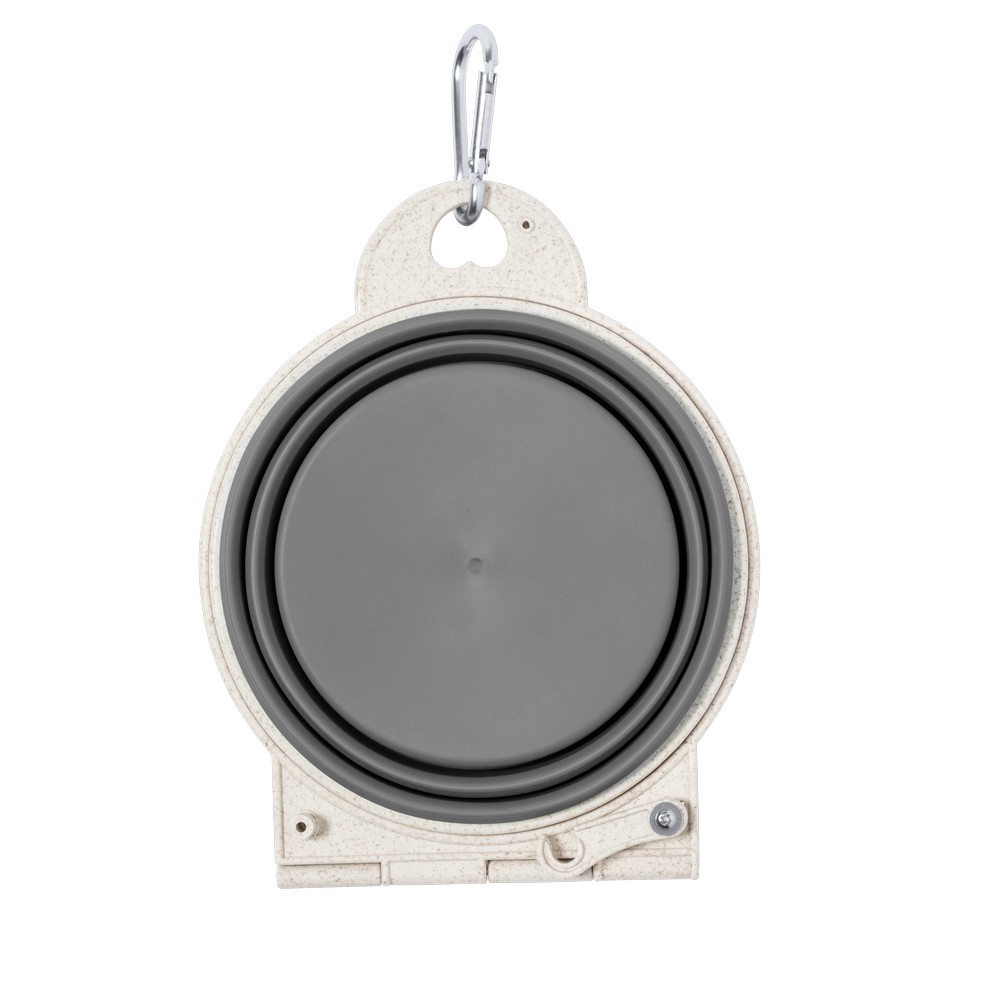 Podwójna miska dla psa z elementami ze słomy pszenicznej, składana, karabińczyk P055064X 4 Podwójna miska dla psa z elementami ze słomy pszenicznej, składana, karabińczyk P055064X