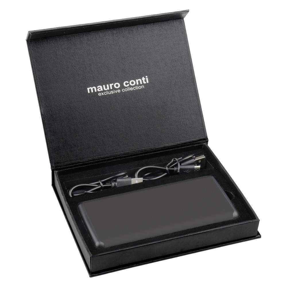 Bezprzewodowy power bank 10000 mAh Mauro Conti z przyssawkami, ładowarka bezprzewodowa 10W | Stef P010241X