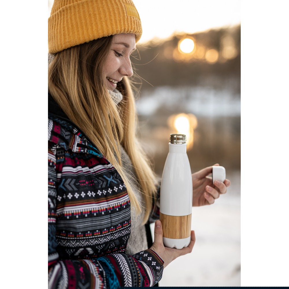 Butelka termiczna 500 ml z bambusowym elementem | Blake P039022X