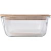 Szklane pudełko śniadaniowe 900 ml, bambusowe wieczko P044700X