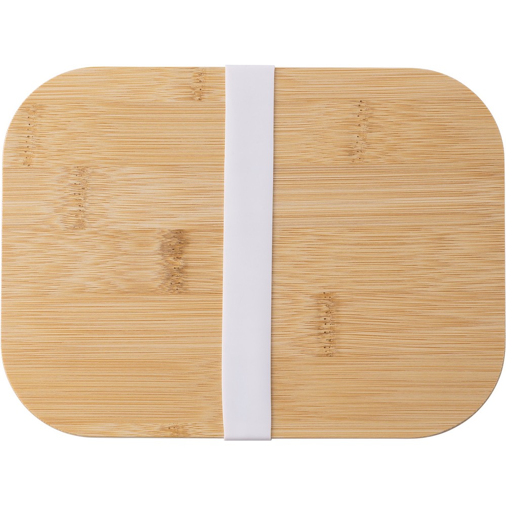 Szklane pudełko śniadaniowe 900 ml, bambusowe wieczko P044700X