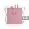 Worek ze sznurkiem i torba na zakupy z bawełny z recyklingu, 2 w 1 P010059X różowy