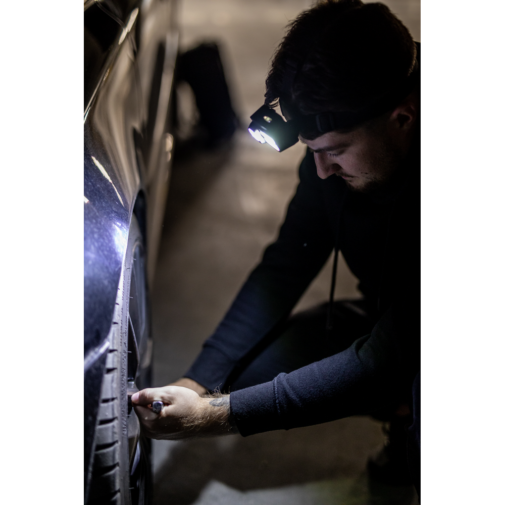 Latarka na głowę ze światłem LED i COB | Chad P043016X