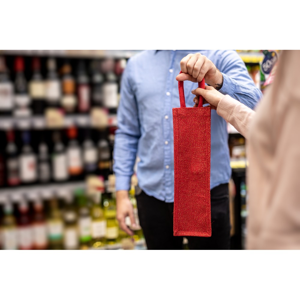 Jutowa torba na butelkę | Paige P042584X