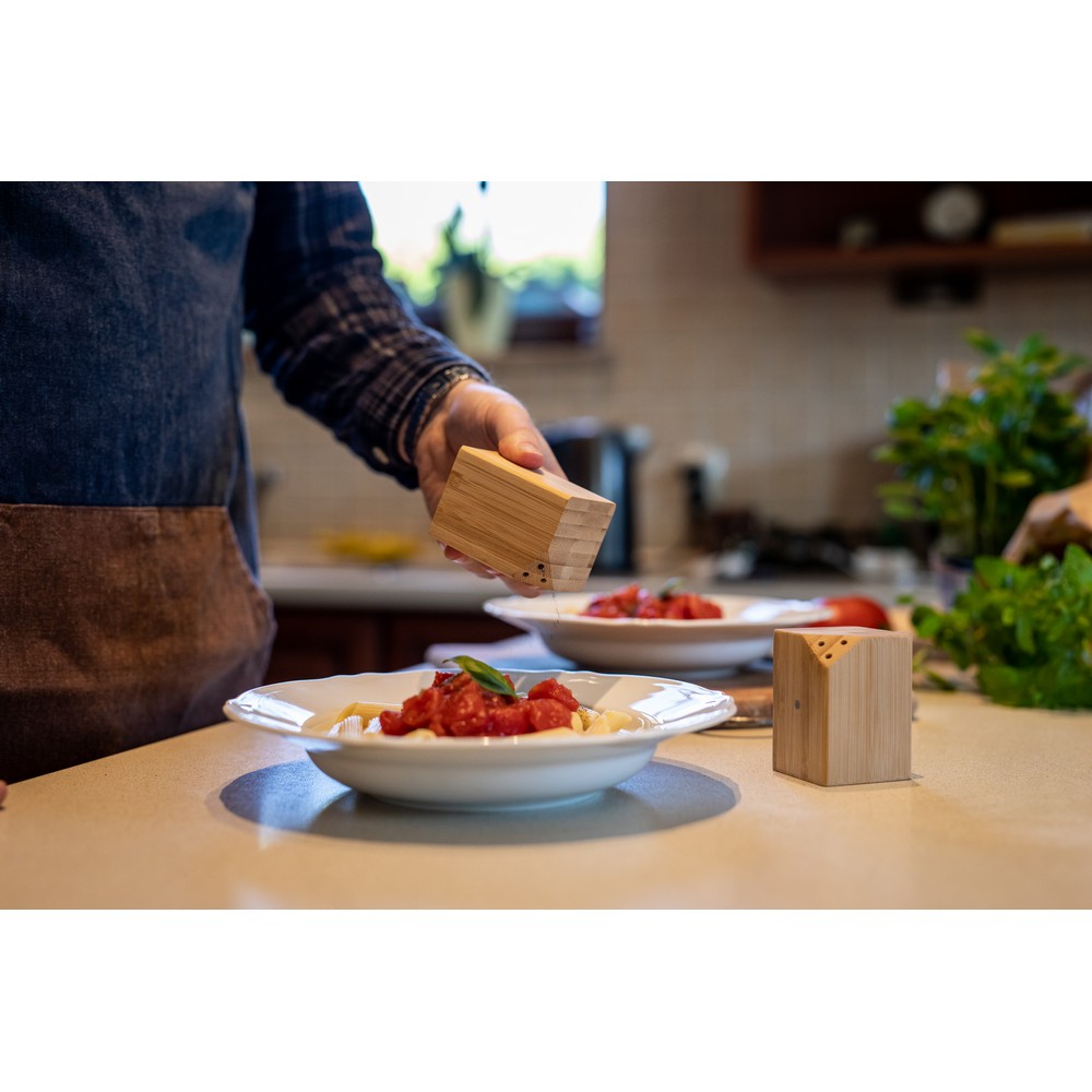 Bambusowy zestaw do soli i pieprzu | Alfred P042582X