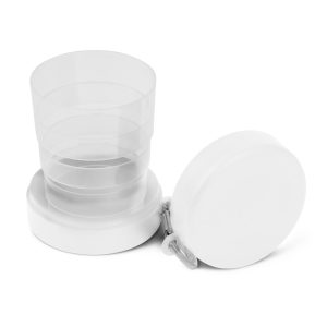 Składany kubek podróżny 220 ml z karabińczykiem P007036X AX-V7618-W