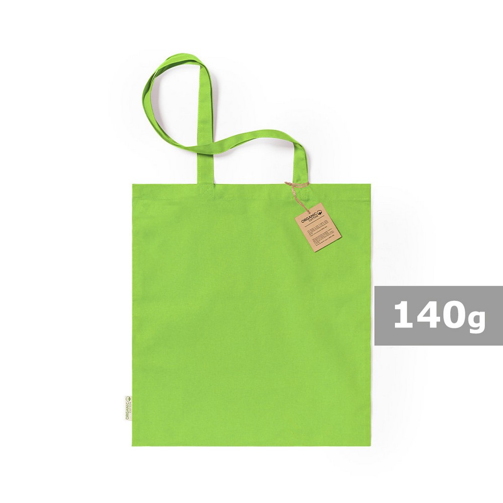 Torba z bawełny organicznej na zakupy P039215X jasnozielony