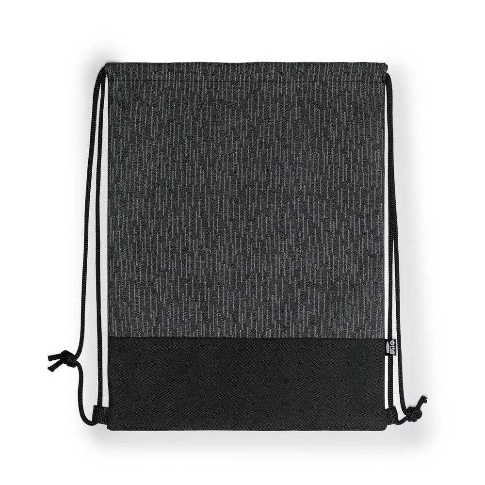 Nieprzemakalny worek ze sznurkiem RPET, połyskliwy materiał P039245X