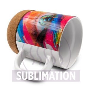 Kubek ceramiczny 370 ml z korkowym elementem | Kate P042607X AX-V8297-02