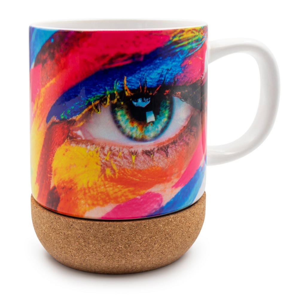 Kubek ceramiczny 370 ml z korkowym elementem | Kate P042607X