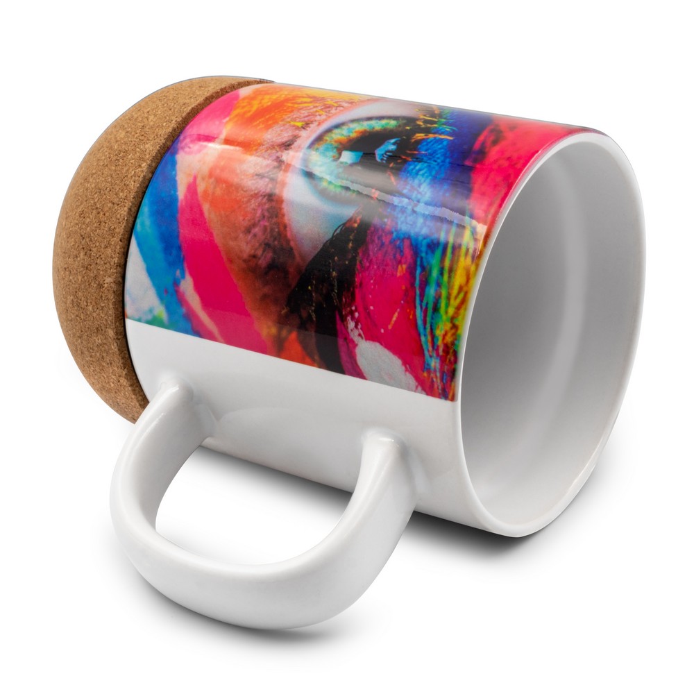 Kubek ceramiczny 370 ml z korkowym elementem | Kate P042607X