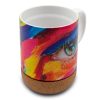 Kubek ceramiczny 370 ml z korkowym elementem | Kate P042607X